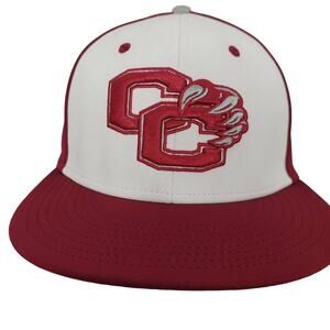 The Game Pro Red and White Fitted Cap Size 7 5/8 GP400 Large CC Creek Logo